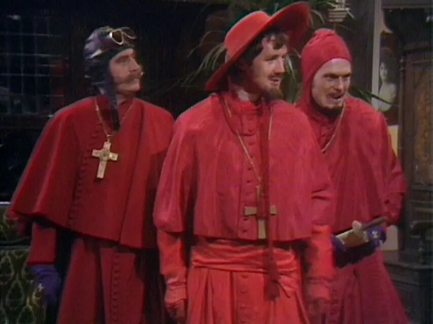 Nobody expects the Spanish Inquisition - a classic sketch from Monty Python's Flying Circus The Spanish Inquisition from Monty Python's Flying Circus